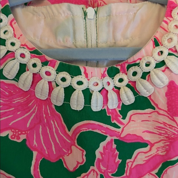 Lilly Pulitzer Pink and Green Floral Shift Dress - Picture 5 of 5
